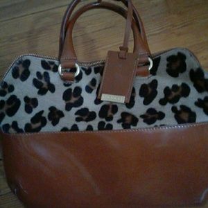 Ialucci calf hair leopard brown Pat and leather